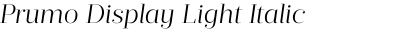 Prumo Display Light Italic